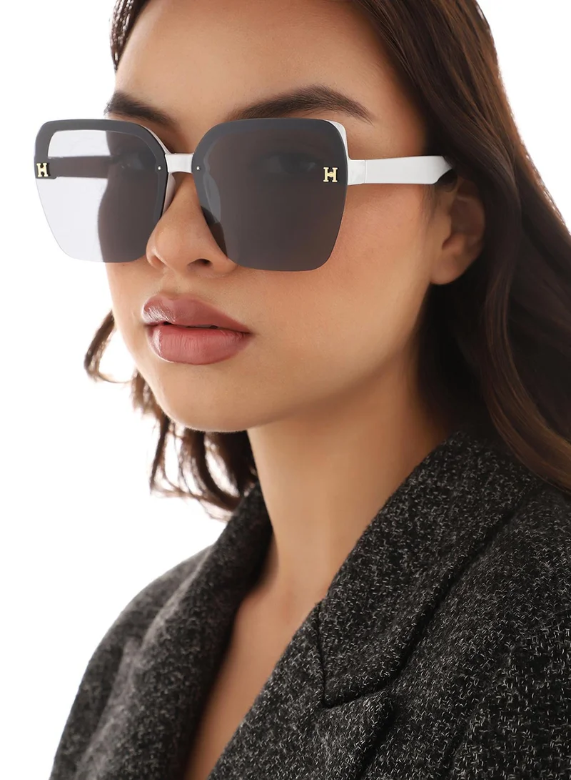 Haute Sauce  Tinted Lens Black & White Frame Oversized Sunglass for Women | Best Price UAE