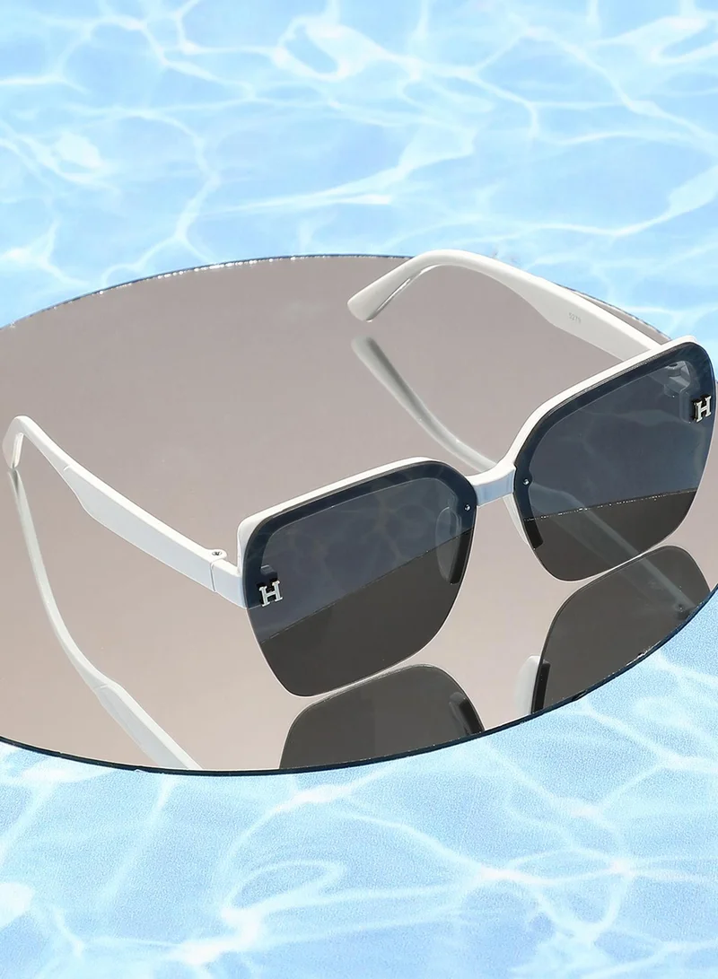 Haute Sauce  Tinted Lens Black & White Frame Oversized Sunglass for Women | Best Price UAE
