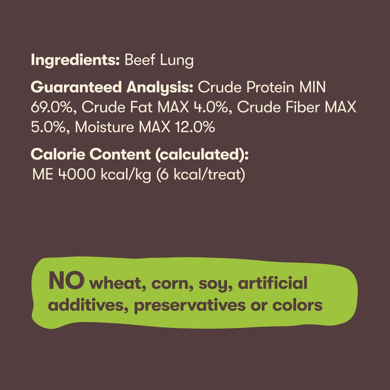 Pet 'n Shape Beef Lung Dog Treats â€“ Made and Sourced in the USA - Training Treat, 1 Pound - Image 1