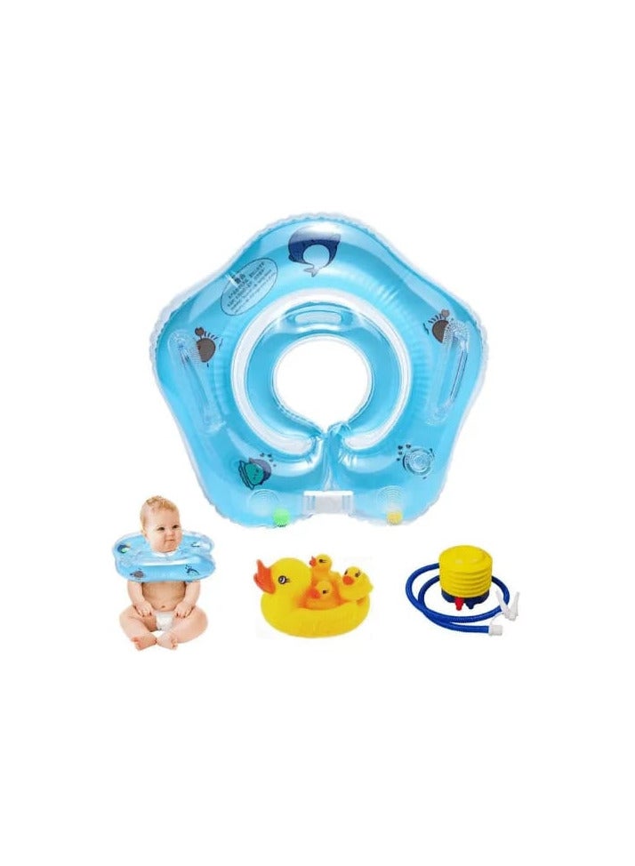 طوق طوق قابل للنفخ لرقبة الطفل الرضيع في حمام السباحة، مساعدات أمان لحمام الطفل'أزرق" - Image 1