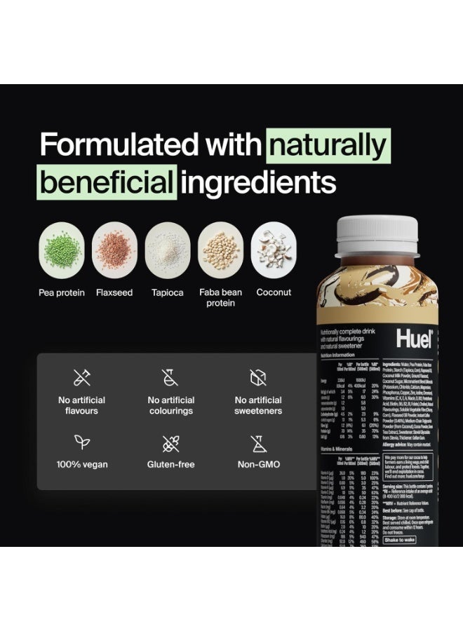 HUELE Huel Black Edition Ready-to-drink, 8 x 500ml Bottles, Protein Shakes, Iced Latte, High Protein Drink, 35g Protein Per Bottle - Image 4