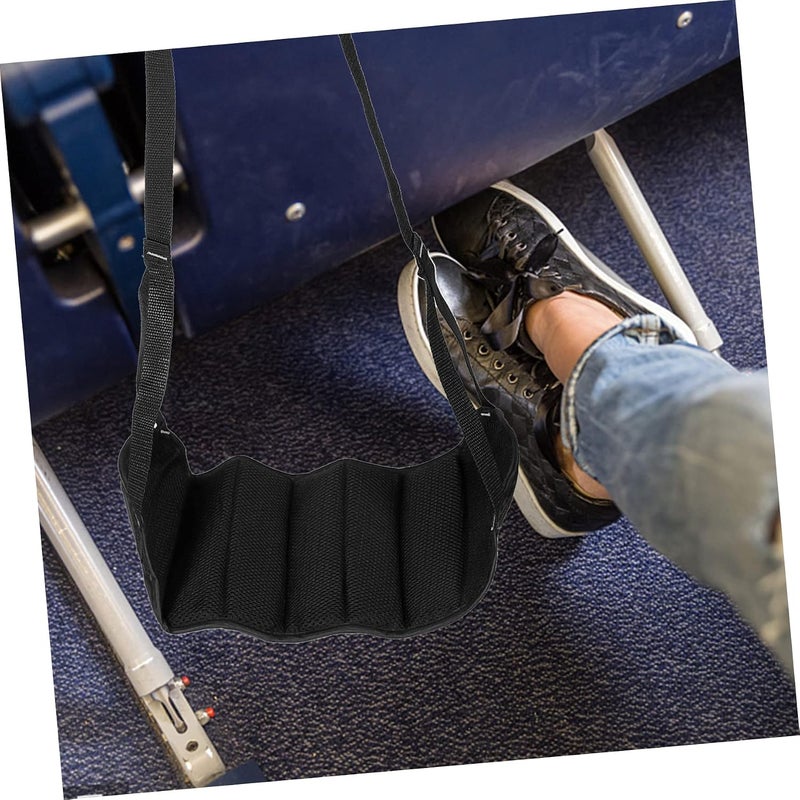 Gadpiparty Portable Adjustable Airplane Footrest Hammock Comfortable Travel Footrest for Plane Train and Office Use Prevents Numbness and Puffiness Easy Installation - Image 5