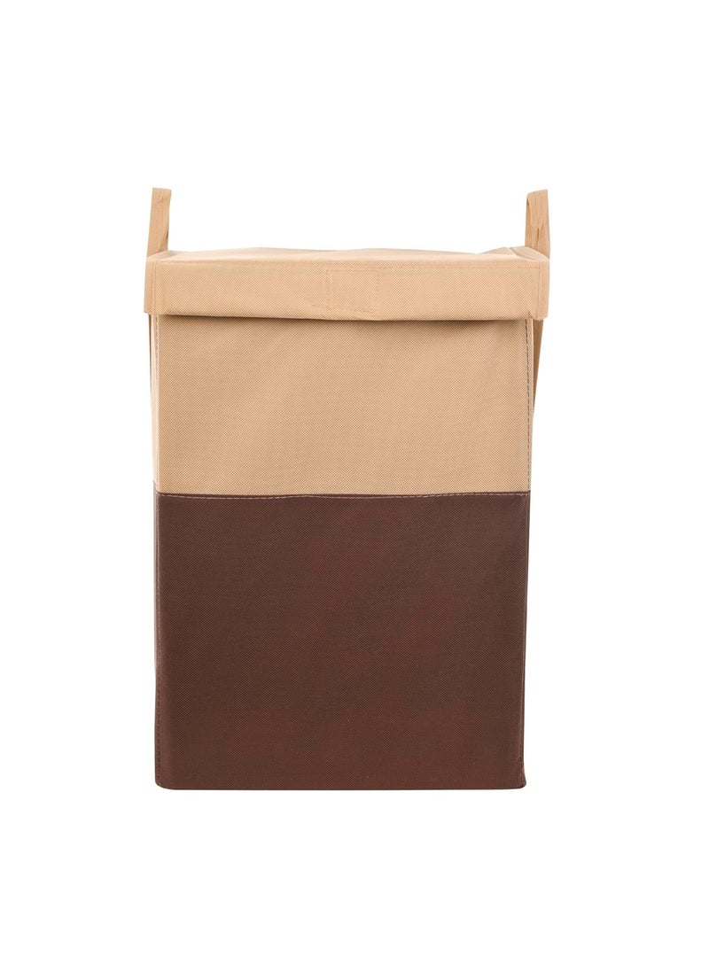 Perpetual Perpetual Cloth Basket For Laundry Waterproof Non Woven Cloth Bag For Storage Clothes Flodable Laundry Basket Bag With Lid And Handle 75 LiterBrownBIGN  - Image 5