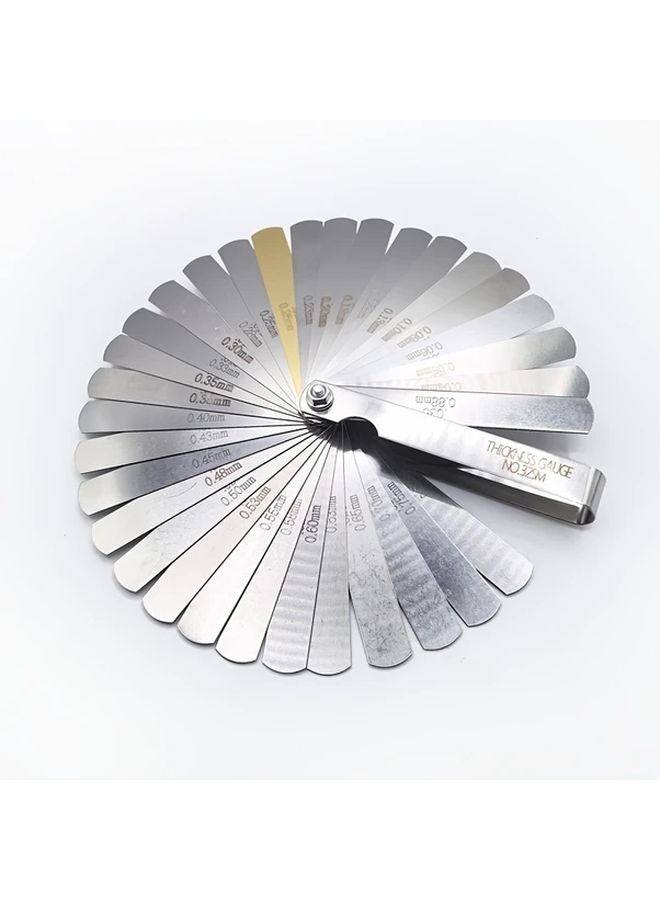 Universal Feeler Gauge 32 Blades Stainless Steel Copper Alloy Metric Imperial Tool - Image 2