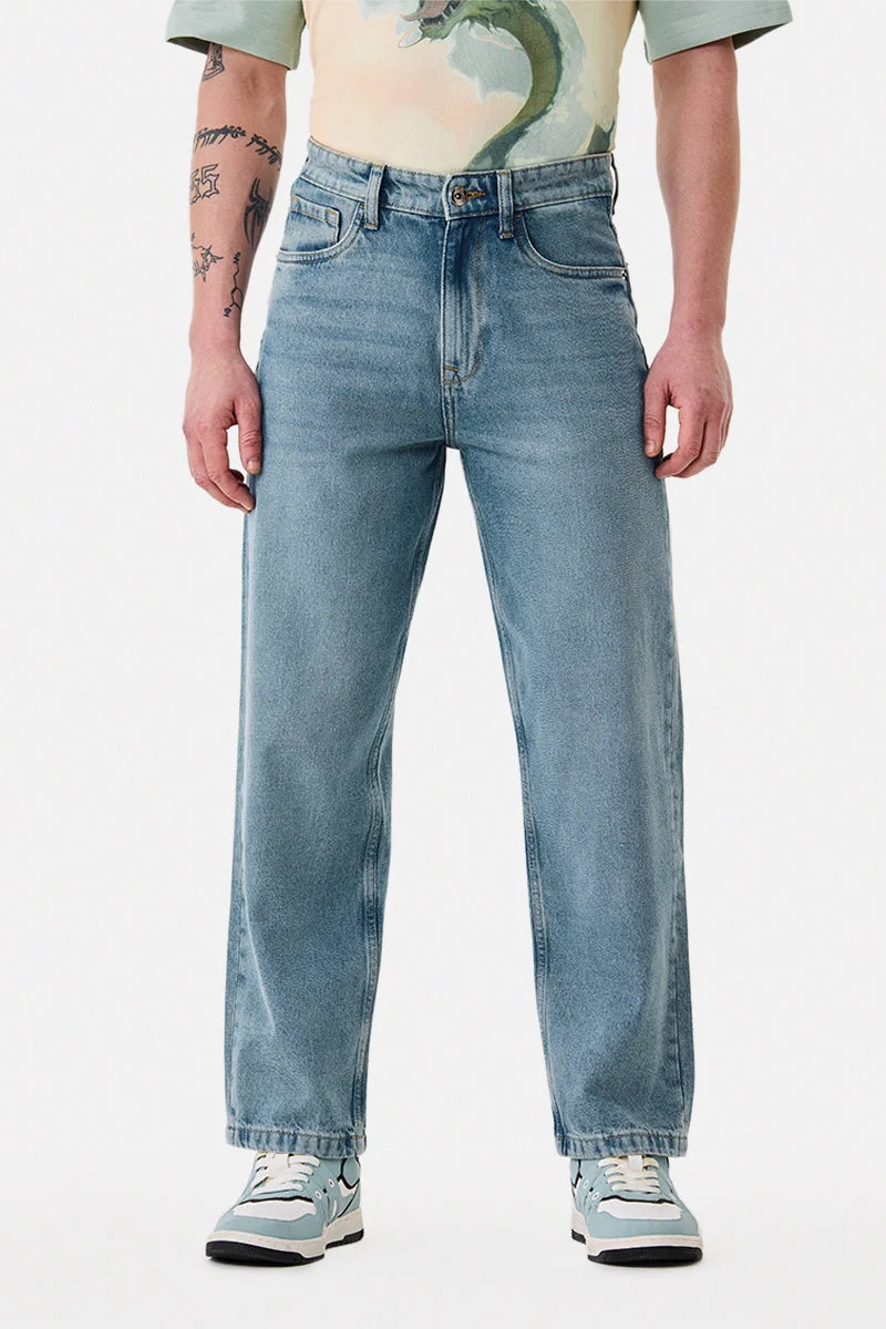 SNITCH  Washed Baggy Jeans for Men | Best Price UAE