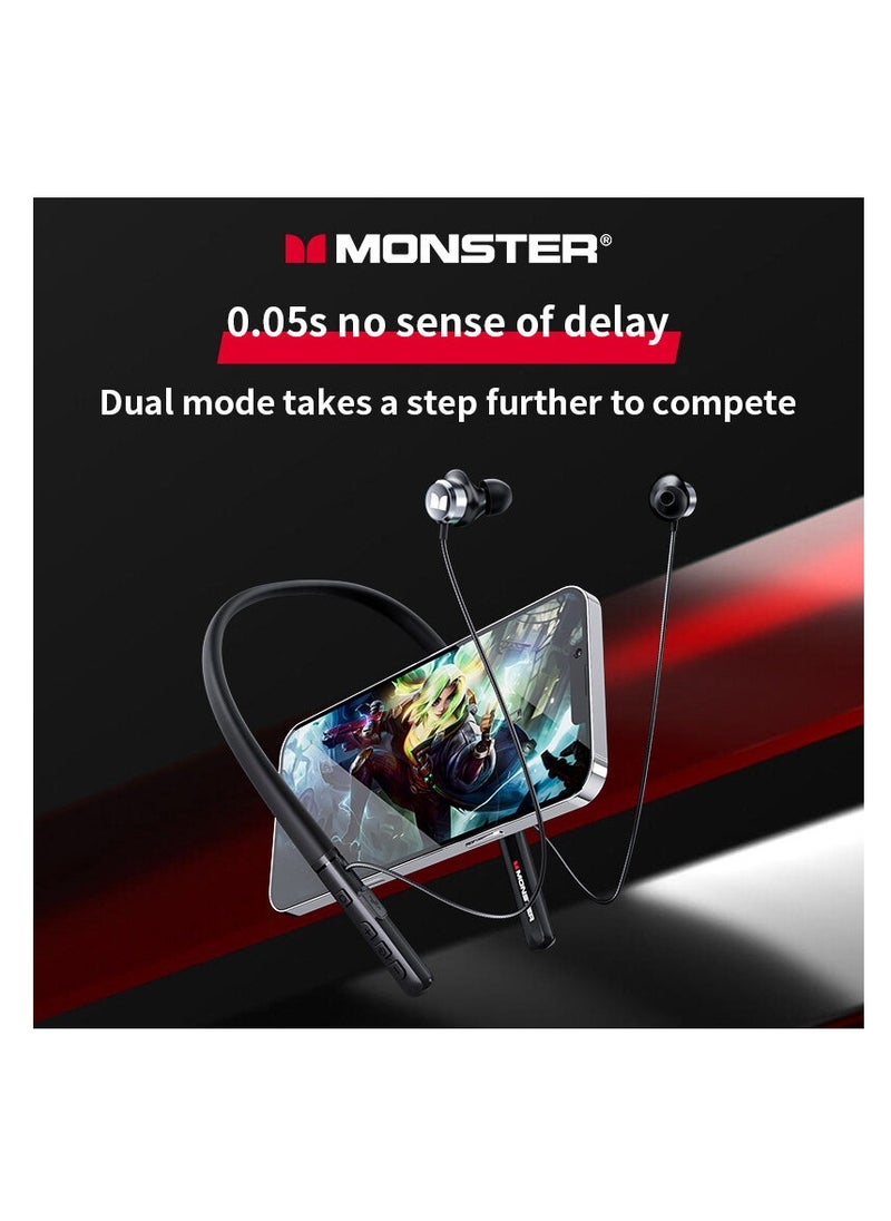 Monster AIRMARS SG03 Pro Neckband Wireless Gaming Headphones with Noise Reduction & Built-in Microphone, Black  - Image 2