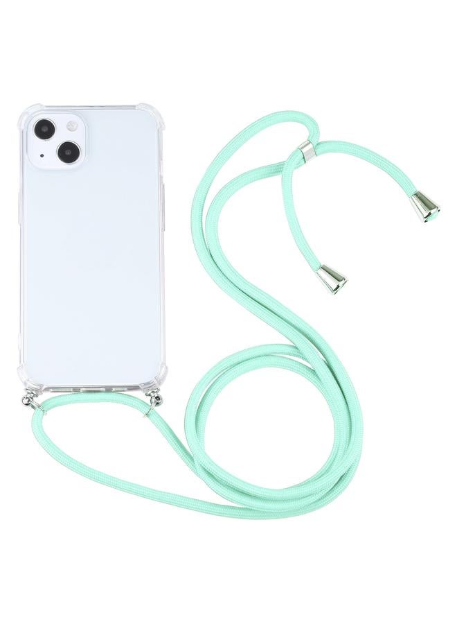 Zaboon Case For iPhone 13 Four-corner Shockproof Transparent TPU Protective Case with Lanyard - Image 1