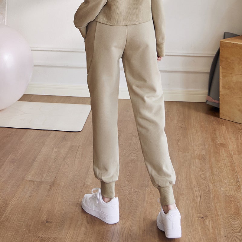 Loose Thickened Warm Sports Pants Tight Casual Zipper Long Leg-Toe Sweatpants For Children - Image 3