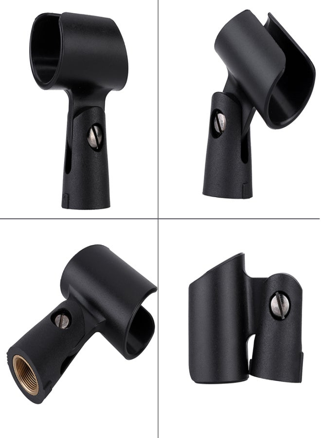 ammoon MS-12 Mini Foldable Adjustable Desktop Microphone Stand Tripod with MC5 Mic Clip Holder Bracket for Meeting Lectures Podcasts - Image 4
