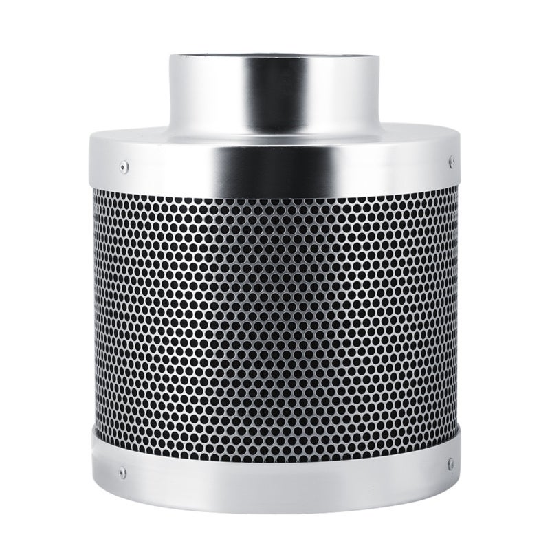 4 Inch Activated Carbon Filter - 55% Open Area For Increased Air Flow, Aluminum Top & Bottom Lightweight Durable, 99.9% Deodorizing Ability For Hydroponics, Commercial Workshops - Image 2