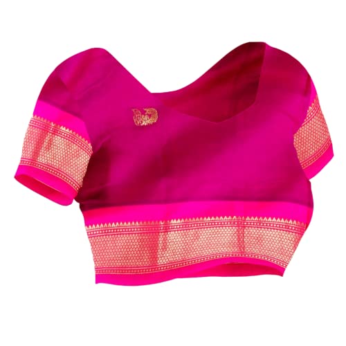 Florely Women's Paithani Cotton Silk Saree With Unstiched Blouse Piece - Image 3