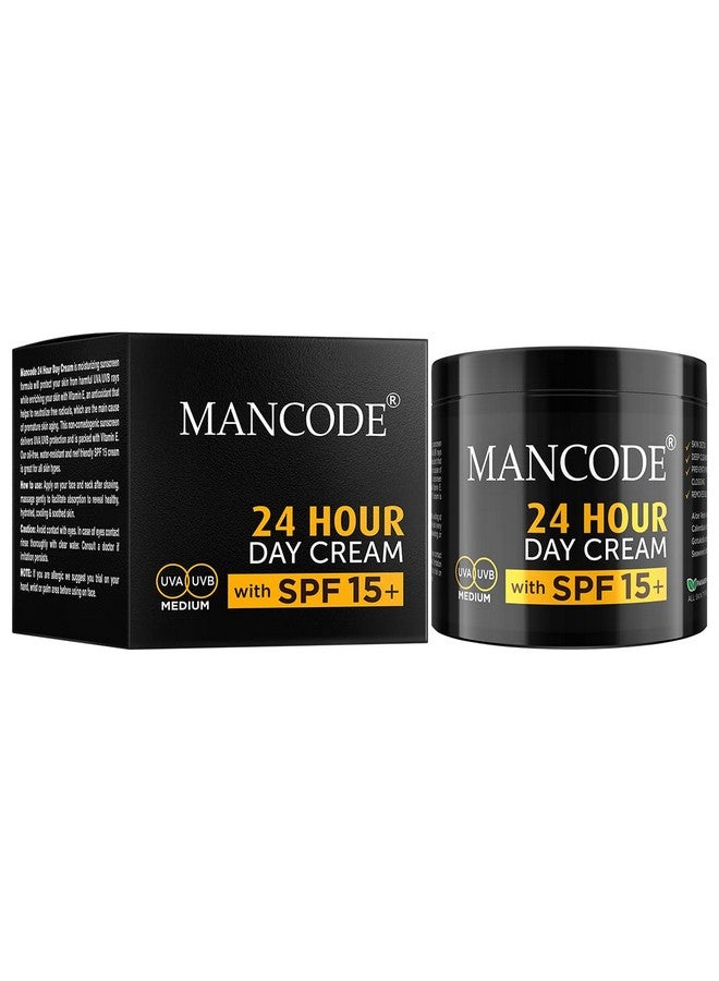MAN CODE Mancode 24 Hours Day Cream For Men With Spf 15+, Brightening Face Cream For Men, Skin Whitening & Glowing Cream For Oily Skin, White Tone Day Cream With Fresh Hydration & Sun Protection  - Image 2