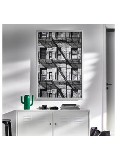 IKEA FRAKTA Picture with frame - balconies/aluminium-colour - 78x118 cm  - Image 2