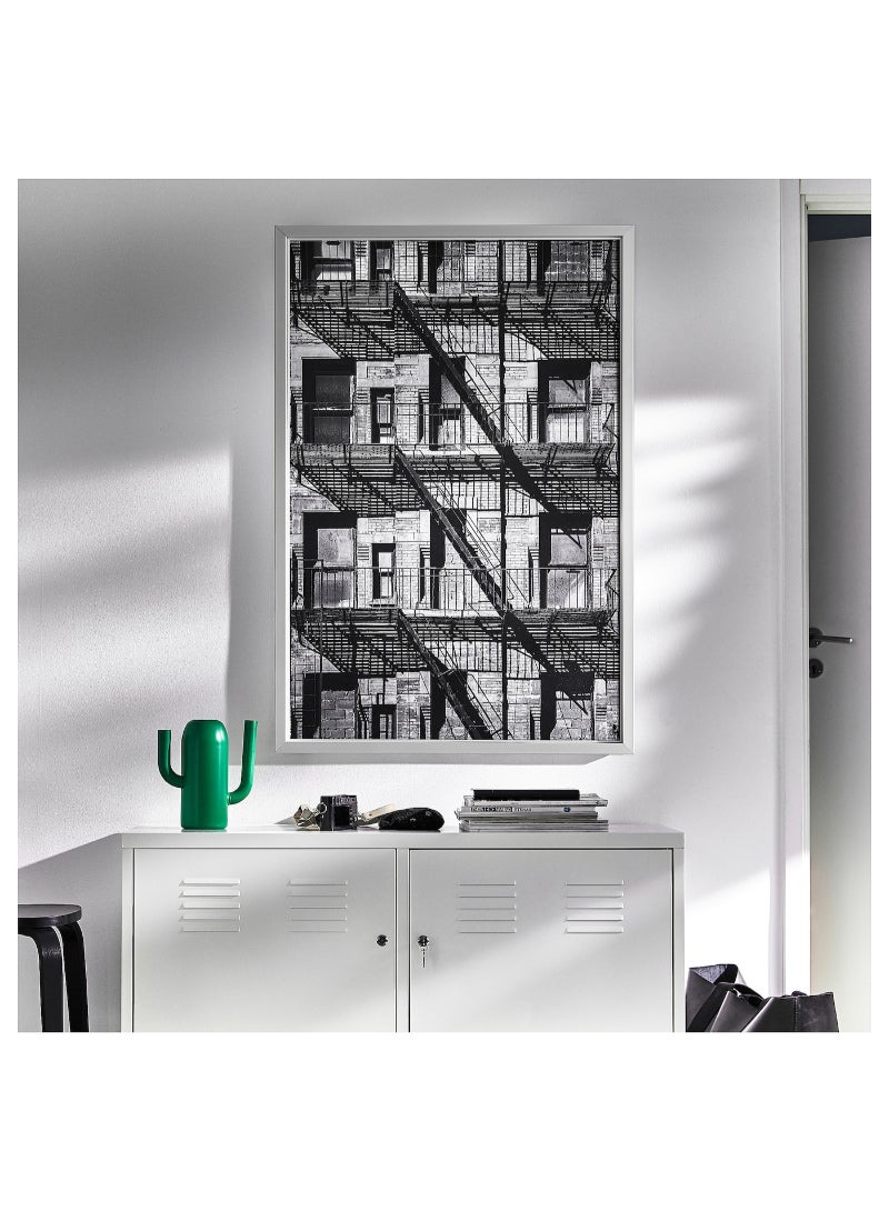 IKEA FRAKTA Picture with frame - balconies/aluminium-colour - 78x118 cm - Image 2