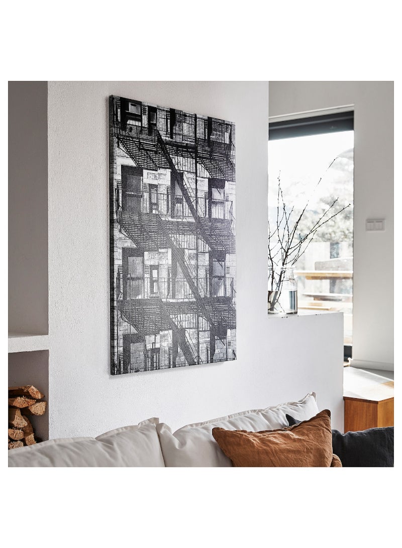IKEA FRAKTA Picture with frame - balconies/aluminium-colour - 78x118 cm - Image 3