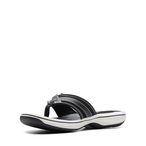 Clarks Women's Breeze Sea Flip-Flop, Black Synthetic, 10 - Image 5