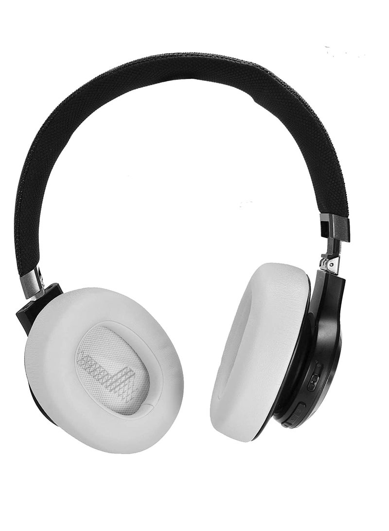 Replacement Memory Foam Ear Pads for JBL E65BTNC, Live 650BTNC, Live 660BTNC Headphones - Comfortable Ear Cushions (White) - Image 3