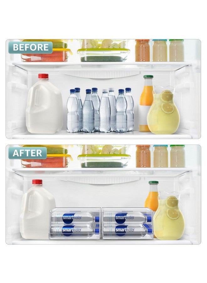 Sorbus Water Bottle Organizer for Refrigerator - Can and Bottle Holder Drink Dispenser for Fridge - Water Bottle Organizer with Lids for Fridge, Pantry, Kitchen Organization and Storage (Set of 2) - Image 4