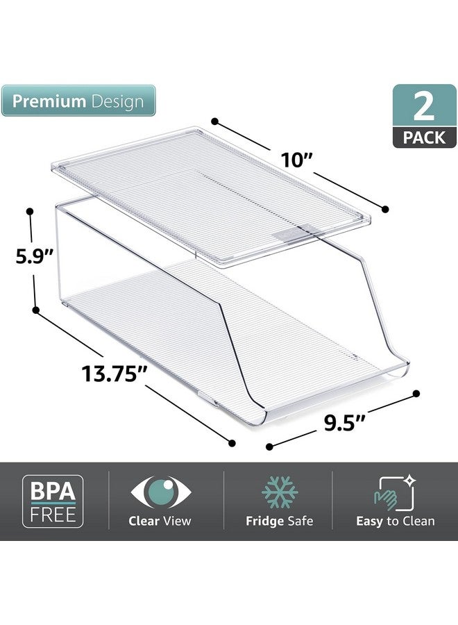 Sorbus Water Bottle Organizer for Refrigerator - Can and Bottle Holder Drink Dispenser for Fridge - Water Bottle Organizer with Lids for Fridge, Pantry, Kitchen Organization and Storage (Set of 2) - Image 2