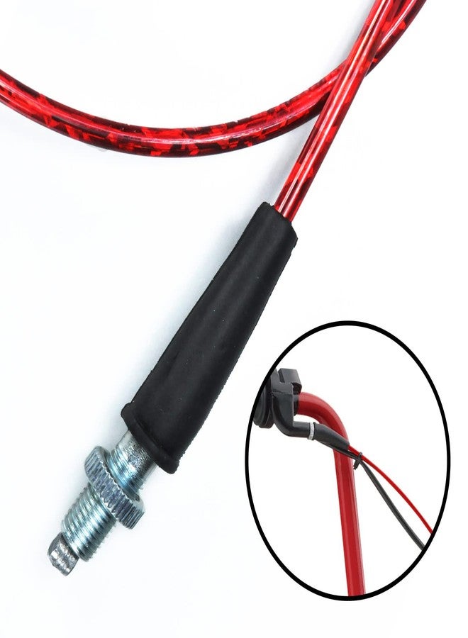 HOLATO 50'' Throttle Cable for Predator 212cc 6.5hp Coleman CT100U CT200U BT200X Baja Warrior Doodlebug Db30 Mb165 Mb200 MOTOVOX MBX10 MBX11 MBX12 RT200 Mini Bike GX160 GX200 Pit Dirt Bike Parts Red - Image 4