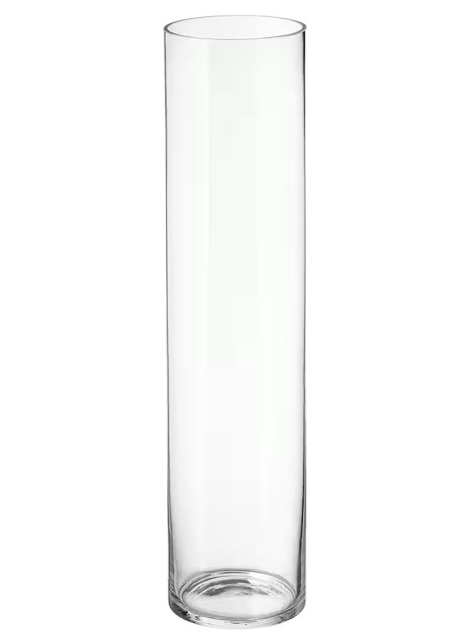 سويس كانتون فازة زهور زجاجية فاخرة أسطوانية - 25 سم، تصميم أنيق، 5 سم قطر، مثالية للباقة أو كزينة مستقلة، تشطيب عالي الوضوح، متينة وسهلة التنظيف، مثالية للمنزل والمكتب