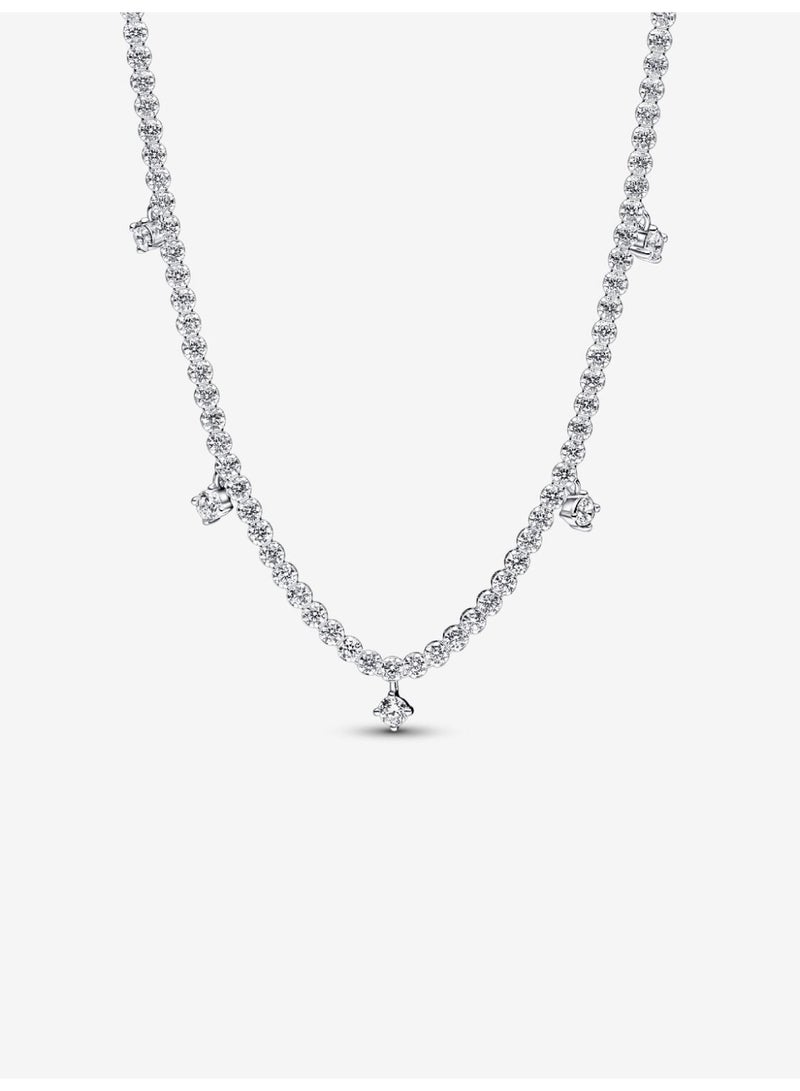 DORA sparkling pendant short necklace