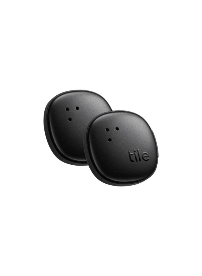 tile Sticker - Small Bluetooth Tracker, Remote Finder and Item Locator for Bikes, Glasses and More. Both iOS and Android Compatible. Phone Finder. 2-Pack black - Image 1