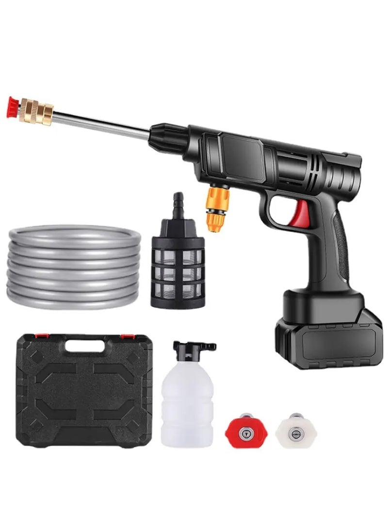 Vruta Vruta Cordless Car Washer Electric Pressure Washer Gun High Pressure Handheld Power Washer Gun Portable Power Cleaner Washer Kit for Flower Watering Floor Cleaning Car Washing  - Image 1