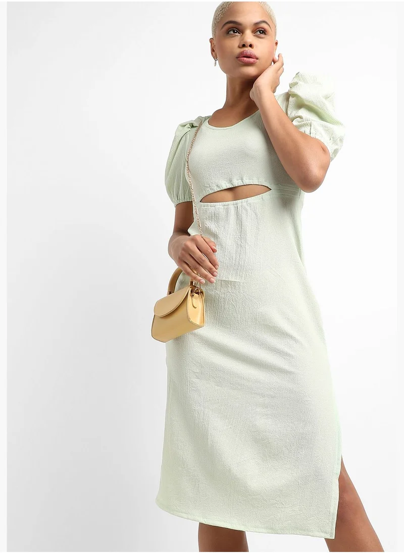 Campus Sutra Women's Solid Casual Dress