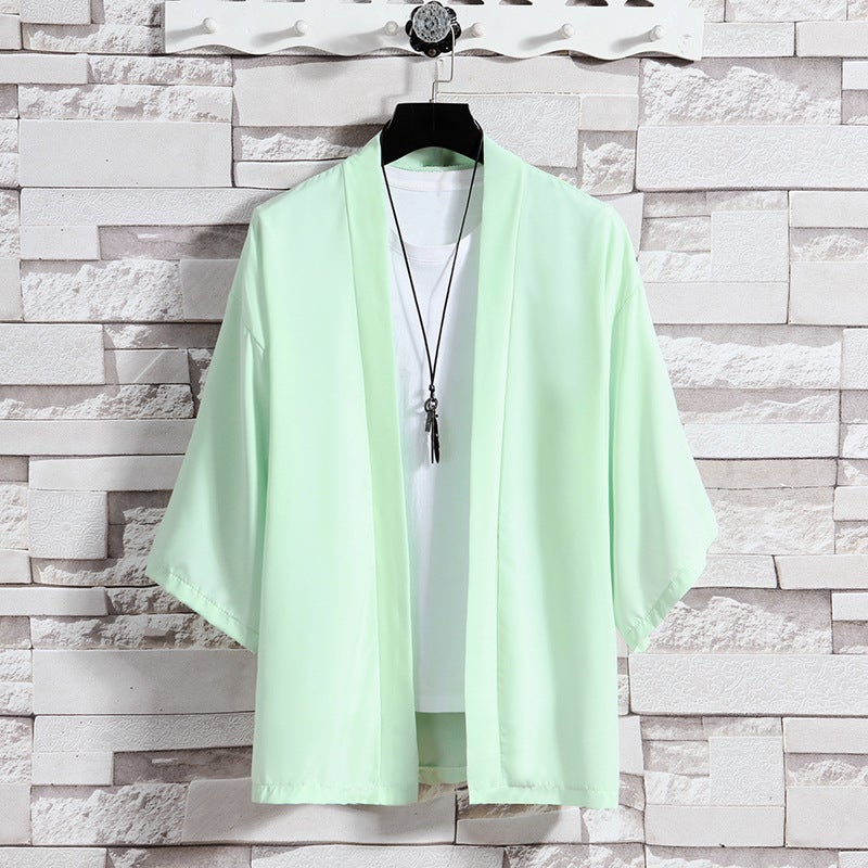 A Generation Of New Summer Sun Protection Clothing Chinese Style Cape Coat Men And Women Couples Loose Ice Silk Sun Protection Clothing - Image 2