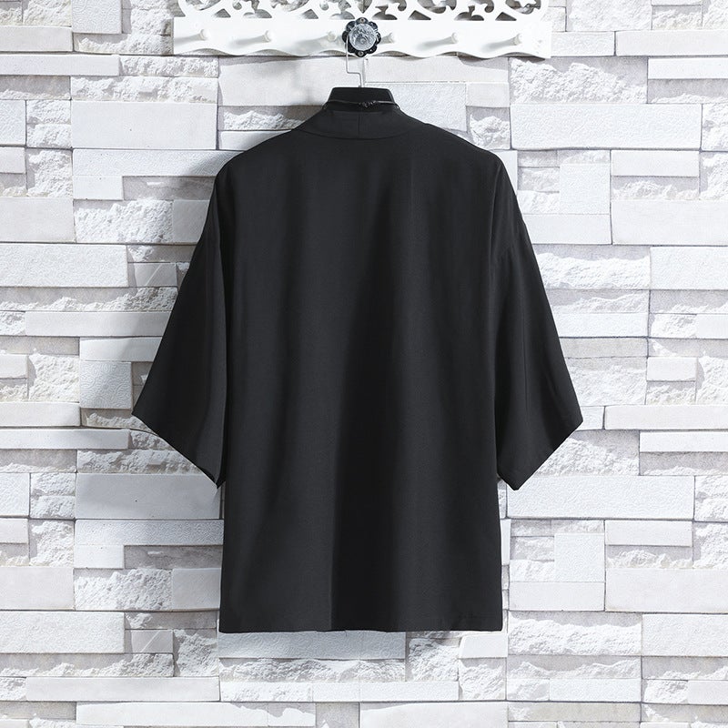 A Generation Of New Summer Sun Protection Clothing Chinese Style Cape Coat Men And Women Couples Loose Ice Silk Sun Protection Clothing - Image 5