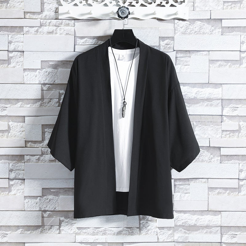 A Generation Of New Summer Sun Protection Clothing Chinese Style Cape Coat Men And Women Couples Loose Ice Silk Sun Protection Clothing - Image 1