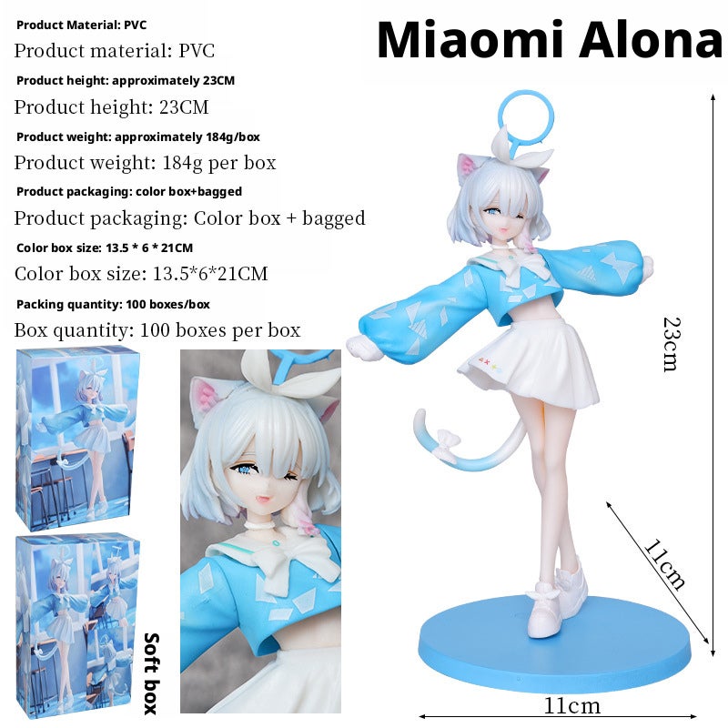 Blue Archive Cat Arona Anime Figure Ornament - Image 2