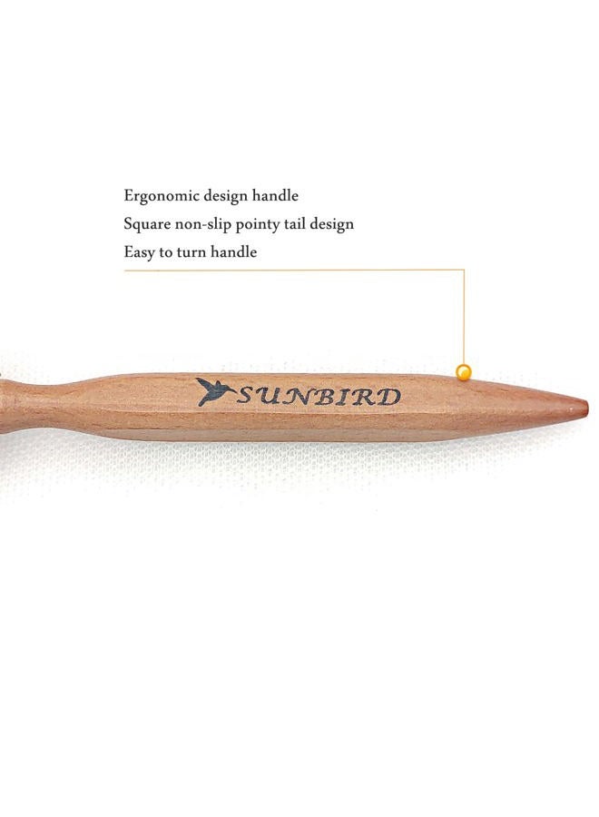 SUNBIRD فرشاة شعر صغيرة دائرية بقطر 1.1 بوصة شعيرات نايلون، لتجفيف وتصفيف الشعر القصير للرجال والنساء - Image 4