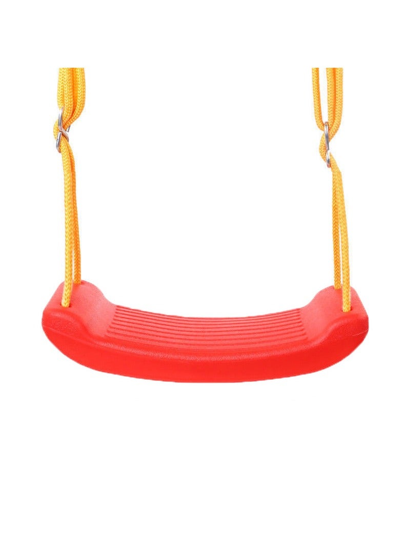 Kids Swing Flying Toy Garden Swing Kids Hanging Seat Toys with Height Adjustable Ropes Indoor Outdoor Toys Rainbow Curved Board - Image 1
