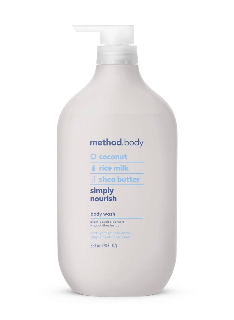 Method Method Body Wash, Simply Nourish, Paraben and Phthalate Free, Biodegradable Formula, 28 oz (Pack of 1) - Image 1
