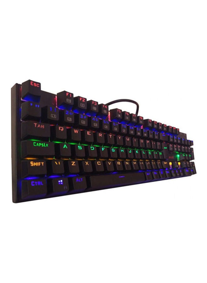 REDRAGON K565R RUDRA Gaming Mechanical Keyboard - Blue Switch- Rainbow LED Lighting - English & Arabic Keys - Black - Image 1