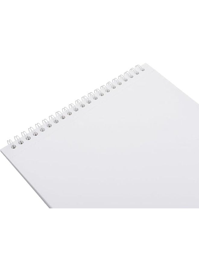 ياسين دفتر رسم أبيض، ١٢ ورقة، ١٩×١٥ سم، مُغلّف بسلك، للفنون الإبداعية والرسم - Image 3