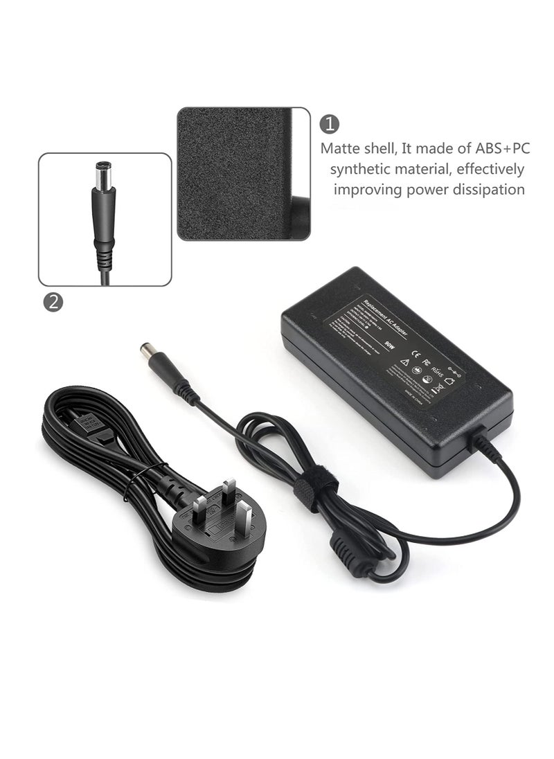 RDN - Replacement 19V 4.74A 90W Laptop Charger for HP Pavilion All-in-One Desktop, For HP Elitebook 8440P 8460P 8470P 8530P 8540P 8560P 8570P 2540P 2560P Power Adapter Cord Supply, 7.4x5.0mm - Image 1