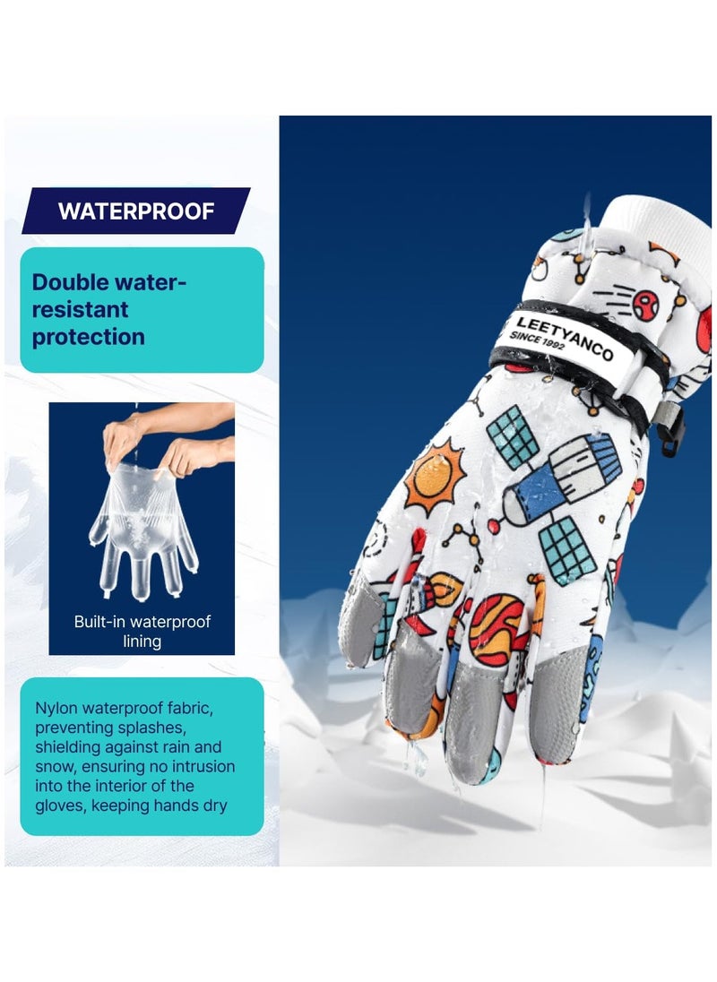 Kids Ski Gloves, Waterproof Winter Gloves with Touch Screen Fingers, with Linking Buckles Waterproof Non-Slip Ski Gloves for Skiing, Outdoor Gear for 6-14 Years Old Kids Boys and Girls - pzsku/ZAA982ECD72D4EED28736Z/45/_/1715851553/9aadf996-7a6f-4bbe-b512-757b80e8b0ae