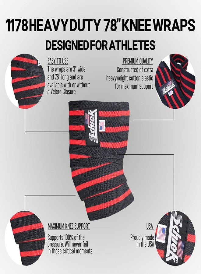 Schiek Knee Wraps (1178B), Black - Image 3