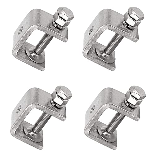 KYIEN 4Pieces 304 Stainless Steel C-Clamp Heavy Duty C-clamp Woodworking Welding Building Household Tiger Clamp G-Clamp - Image 1