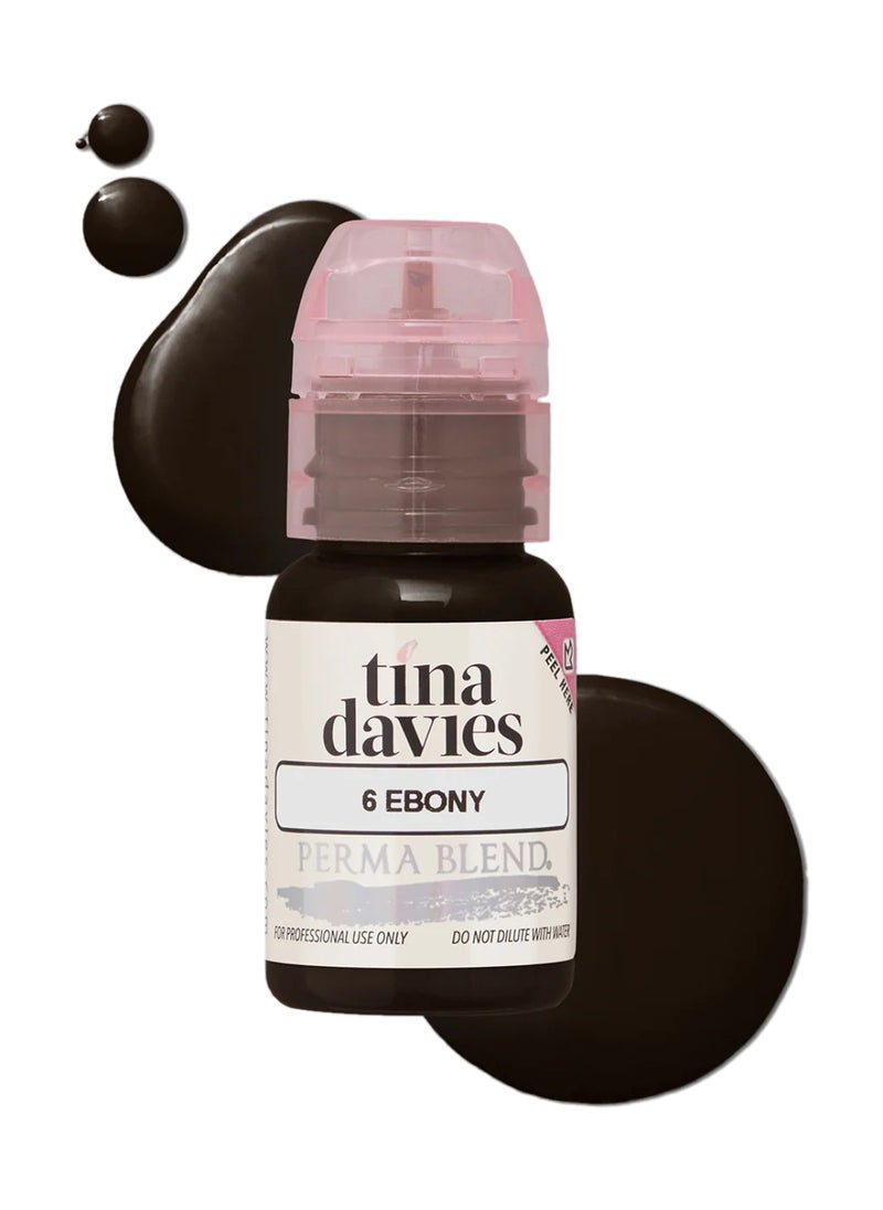 Perma Blend Tina Davies Ink Brow Pigments Ebony Unleash Your Creativity With High-Quality, Bold Pigments For Stunning Brows 15ml  - Image 1