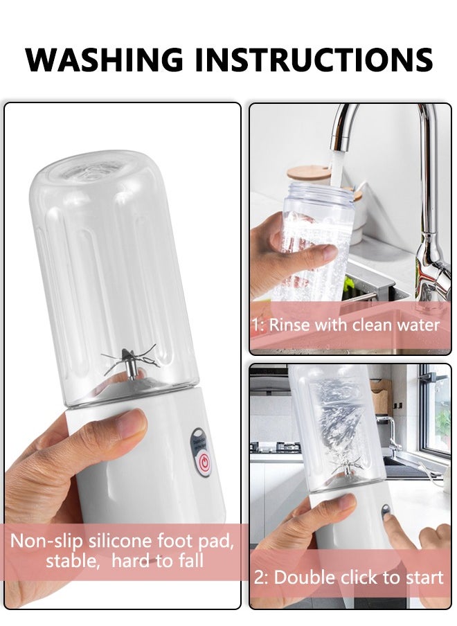 SUCITY - Portable Blender-Personal Blender Juicer Cup Type-C Rechargeable-Mini Handheld Blender with 6 Blades-Mixer for Fruit Shakes and Smoothies-Portable Juicer for Home Outdoor - Image 1
