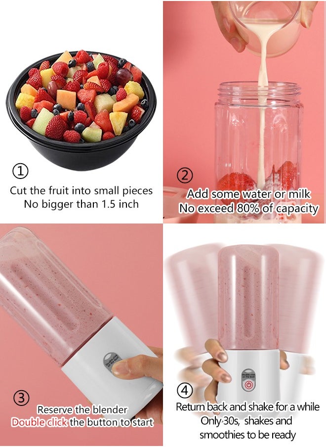 SUCITY - Portable Blender-Personal Blender Juicer Cup Type-C Rechargeable-Mini Handheld Blender with 6 Blades-Mixer for Fruit Shakes and Smoothies-Portable Juicer for Home Outdoor - Image 1
