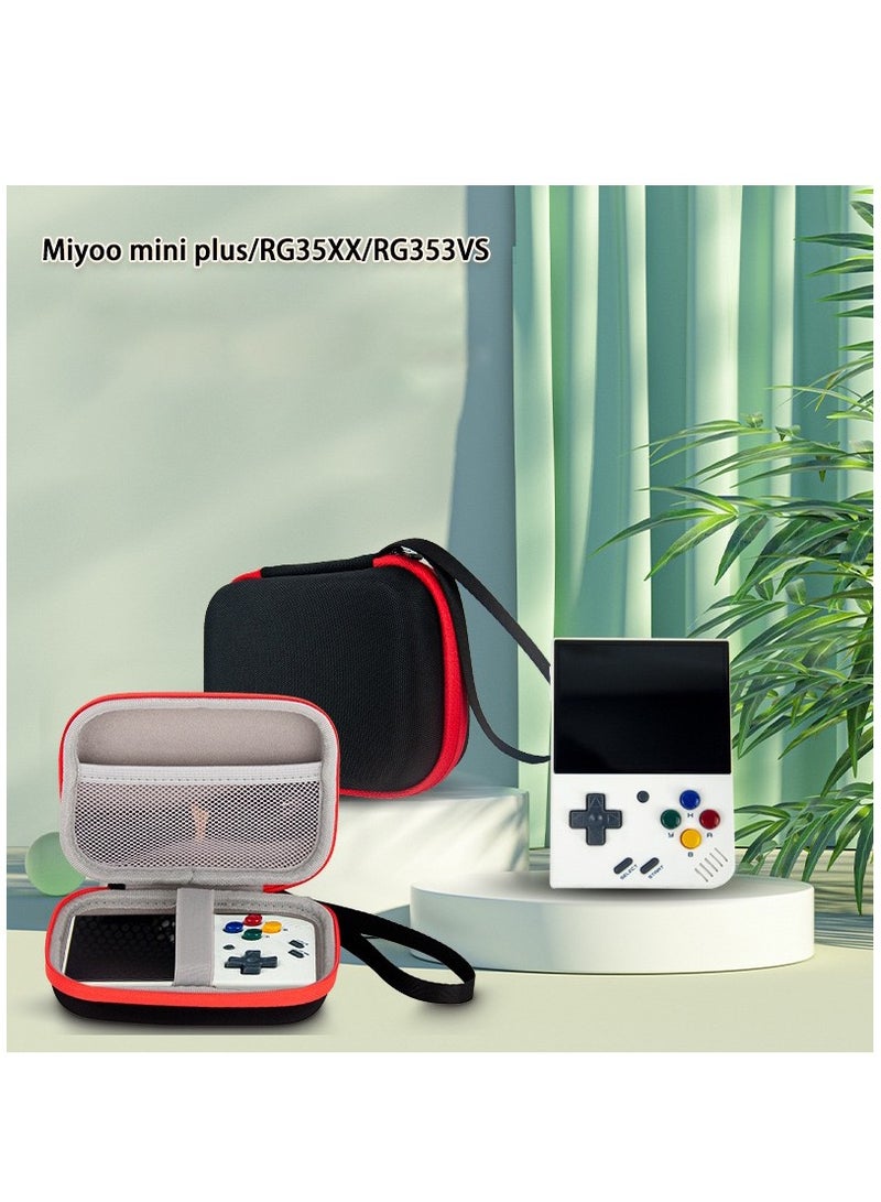 Durable Hard Case for Miyoo Mini Plus Game Console with Storage Bag Interior in White - Image 2