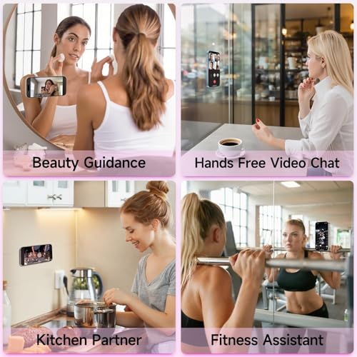 Yojaro Silicone Suction Phone Case Mount, Non Slip Suction Cup Phone Holder for Selfies and Videos, Silicon Adhesive Phone Stand Sticky for Cell Phone Light Pink - Image 5