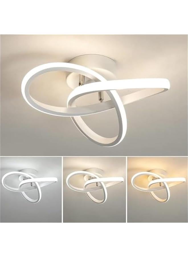 HOOKOR LED Ceiling Lights, Mini LED Modern Energy Saving Light, Round Geometry Clover Shape Lamp for Hallway, Study, Office, Corridor Ceiling Lighting(White, Geometry) - Image 1