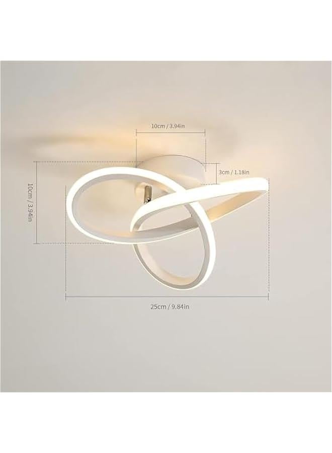 HOOKOR LED Ceiling Lights, Mini LED Modern Energy Saving Light, Round Geometry Clover Shape Lamp for Hallway, Study, Office, Corridor Ceiling Lighting(White, Geometry) - Image 4