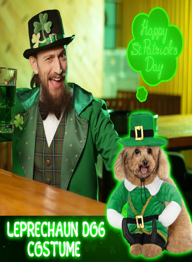Hollowfly St. Patrick's Day Dog Costume Walking Leprechaun Dog Costume Irish Funny Pet Outfit with Arms Irish Holiday Day Outfit Accessories for Cat Doggy Pet(S) - Image 4